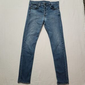 Mens Rag & Bone Lenny Light Blue Wash Skinny Button Fly Jeans 32x34 Made In USA